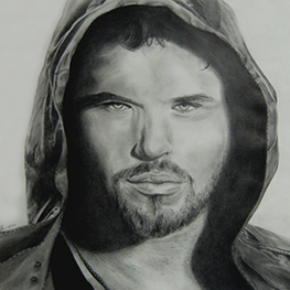 Hooded Pencil Drawing