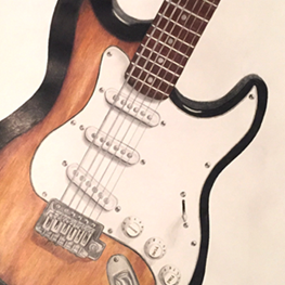 Fender Colored Pencil Drawing