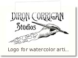 Logo for watercolor artist, Diron Corrigan