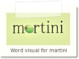 Word visual for martini