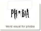 Word visual for phobia