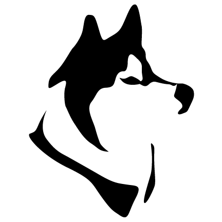 husky logo abstract