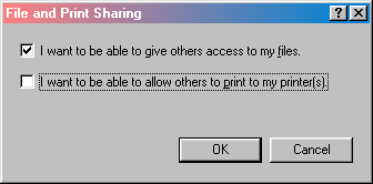 File and Printer Sharing Options